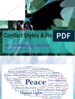 Conflict Styles & Resolution: Mr. Emmmanuel A. Sangco