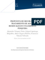 Propuesta de Mejora de Tratamiento de Aguas Residuales en Una Empresa Pesquera