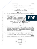 Strength of Materials: at Least TWO Questions From Each Part