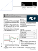 Optics: Spherical Aberration in Lens Imaging