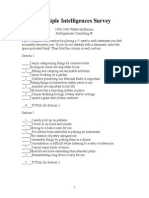 Martinez Multiple Intelligences Survey