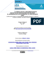 Flexibilidad Curricular en La Implementación de Proyectos de Investigación para Mejorar El Aprendizaje de Los Estudiantes. El Caso de Nepso Chile