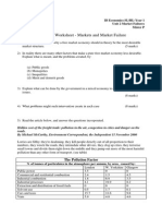 Worksheet On Market Failure