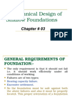 Geo-Technical Design of Shallow Foundation