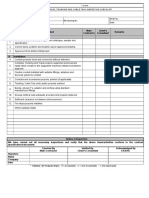 E - Conduit, Trunking and Cable Tray INSPECTION CHECKLIST