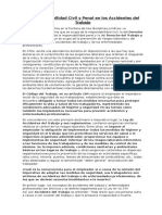 La Responsabilidad Civil y Penal en Los Accidentes Del Trabajo