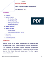 Parking Studies by Dr. Tom IIT Bombay