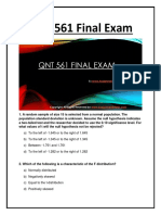 QNT 561 Final Exam Question With Answers