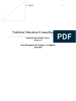 Nutrition Education Counseling Project: Metabolically Healthy Obese DFM 655