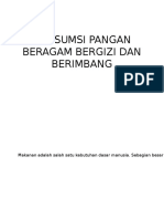 Konsumsi Pangan Beragam Bergizi Dan Berimbang