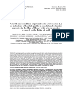 Growth and Condition of Juvenile Sole (Solea Solea L.) As Indicators of Habitat Quality in Coastal and Estuarine Nurseries in The Bay of Biscay With A Focus On Sites Exposed To The Erika Oil Spill