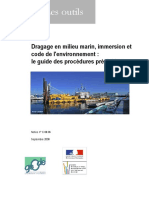 Dragage en Milieu Marin Immersion Et Code de L'environnement Guide Des Procédures Préalables