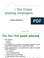 Tic Tac Toe Game Playing Strategies: Lecture Module 2