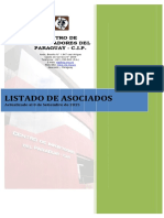 Cip Listado de Asociados Setiembre 2015