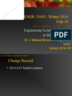 ENGR 3360U Winter 2014 Unit 16: Engineering Economic Analysis in The Public Sector