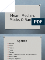 Mean Mode Median Range