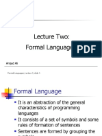 Lecture Two: Formal Languages: Amjad Ali