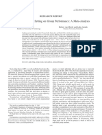 The Effect of Goal Setting On Group Performance: A Meta-Analysis