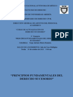 Principios Fundamentales de Derecho Sucesorio 