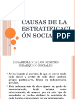 Causas de La Estratificación Social