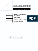 Ultimate Strength of Reinforced Concrete in American Design Practice