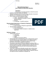 Neuropharmacology Parkinson Disease and Movement Disorders 