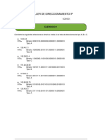 Taller de Direccionamiento IP - Solucion PDF