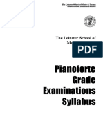 Pianoforte Grade Examinations Syllabus