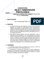 Asignatura - Consejo y Orientación Psicológica