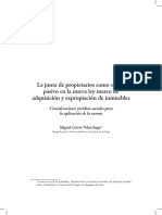 La Junta de Propietarios Como Sujeto Pasivo en La Nueva Ley de Expropiacion