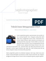 Teknik Dasar Menggunakan DSLR - Askthephotographer