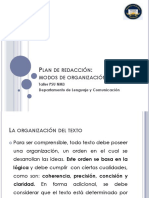 Plan de Redacción - Tipos de Organización Textual PDF