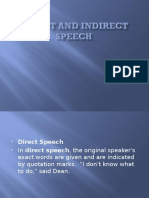 Direct and Indirect Speech