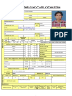 Employment Application Form Sandeep