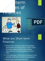 Short Term Sources of Finance