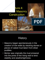 Lecture 4 Brick Masonry Construction PDF