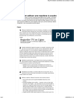 Comment Utiliser Une Machine À Coudre - 20 Étapes PDF