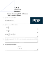 Jan 2005 Core 1 Paper