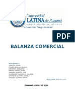 Trabajo Escrito Balanza Comercial