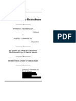 SCOTUS Petition For Certiorari Chamberlain v. Chamberlain