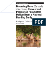 Macroura) Harvest And: Mourning Dove (Zenaida Population Parameters Derived From A National Banding Study