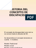 Historia Del Concepto de Discapacidad