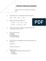 CMF001 Tutorial 4 Physical Chemistry