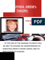 DOROTHEA OREM's THEORY