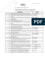 Cell Structure and Function Matching KEY