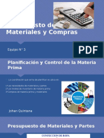 Presupuesto de Materiales y Compras