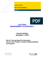 ACCT2522 Management Accounting 1 Course Outline S1 2016