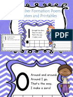 Number Formation Poem Posters and Printables