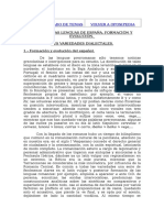 Tema 7. - Las Lenguas de España. Formación y Evolución.