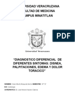 Diagnostico Diferencial Disnea, Edema, Palpitaciones, Dolor Toracico